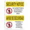 Signmission OSHA Security Sign, 7" Height, 10" Width, No Admittance Bilingual, Landscape, SN-D-L-11566 OS-SN-D-710-L-11566 - alternate 1